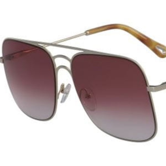Chloe Aviator Sunglasses Color GOLD/WINE Lens main image 9